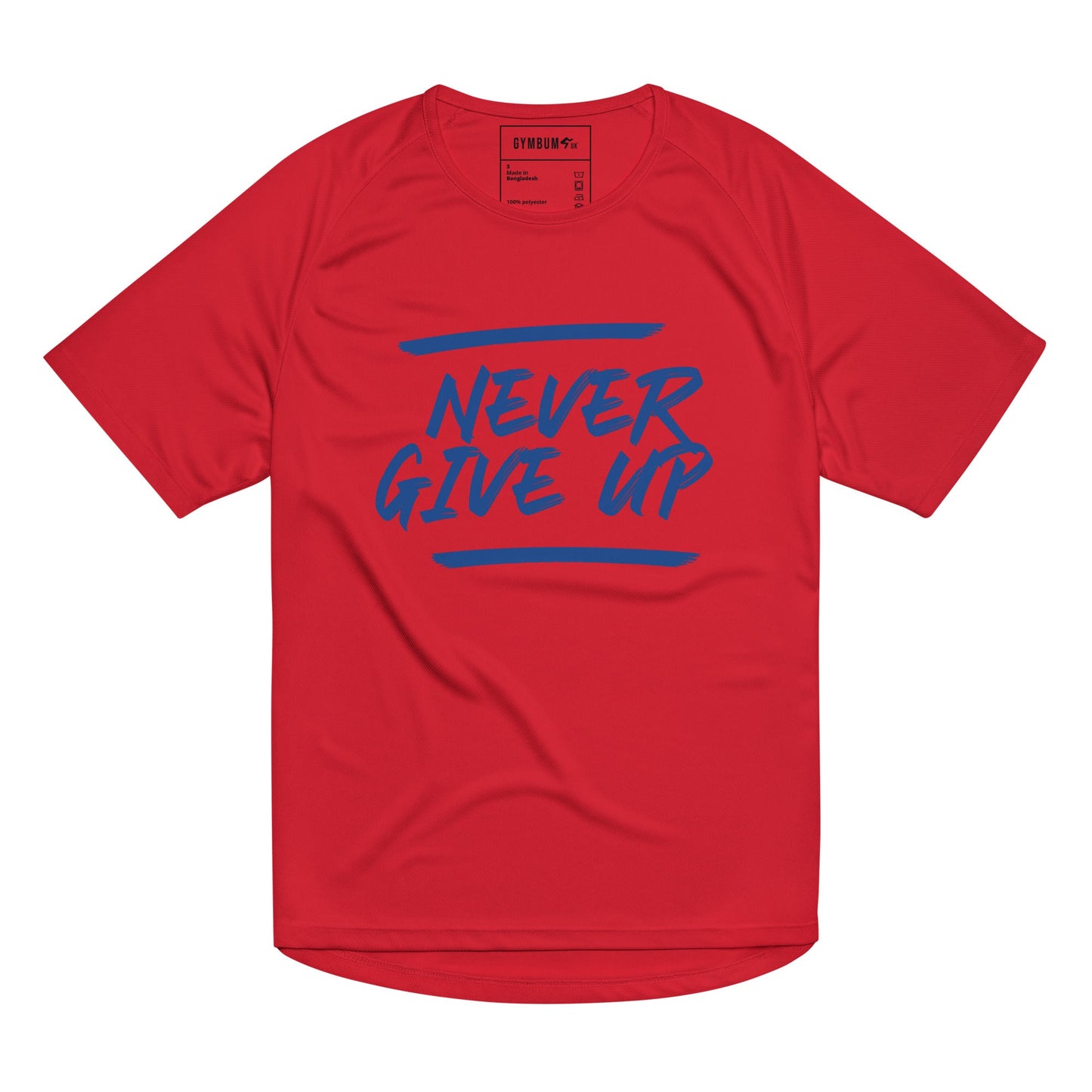 GymBum UK Never Give Up Performance T-Shirt