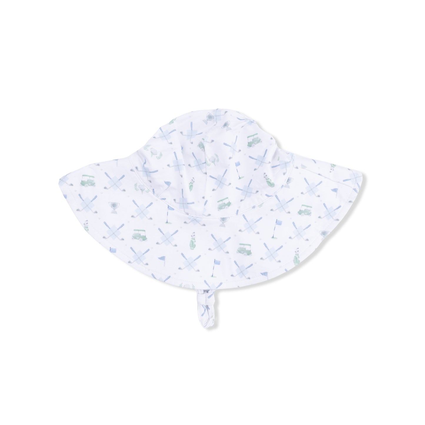 Golf Trellis Blue Wide Brim Sun Hat