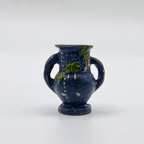 Blue Grey Resin Blue Vase - 1/12 Scale Dollhouse Miniature