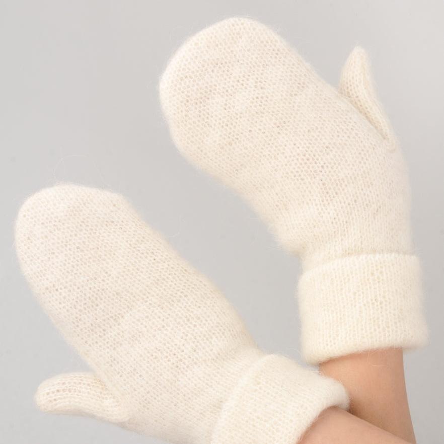 Icelandic Wool Mittens - Solid Creme