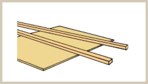 Basswood - Stripwood - 1/2" x 1/2"